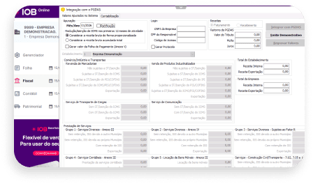 interface de emissão das declarações DAS e DEFIS