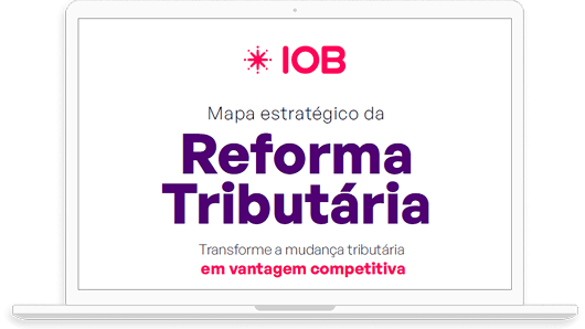 Mapa Estratégico da Reforma Tributária aberto em um notebook