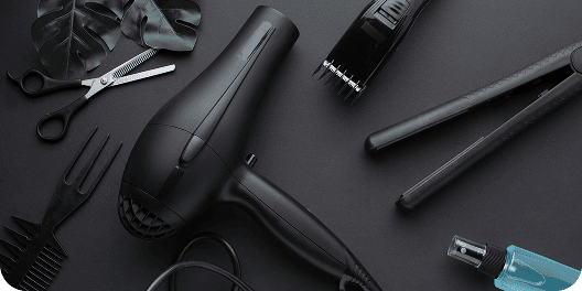 Eletroportáteis como secador e prancha de cabelo