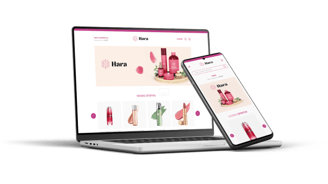 Tela do sistema Vendr em um notebook e um celular