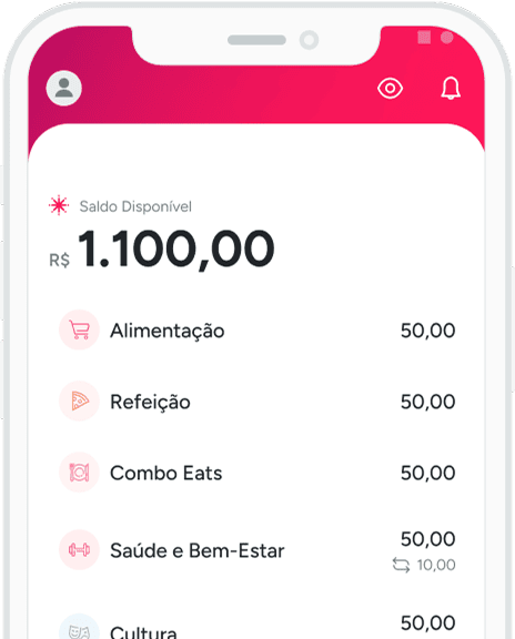 Tela do aplicativo de celular IOB Benefícios para colaboradores